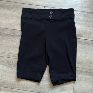 MM142 Lily Morgan knee length black dress shorts